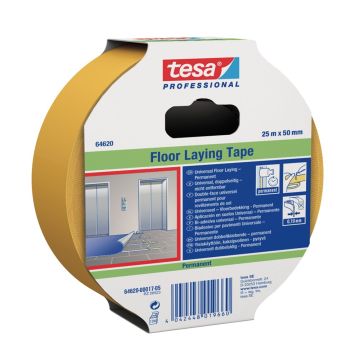 64620 TESA® DOUBLE-SIDED SELF-ADHESIVETAPE,WHITE PP-CARRIER AND SYNTHETIC