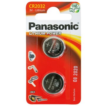 PILE PANASONIC "LITHIUM POWER" PILES BOUTON - TYPE CR-2032 (12 PCS PAR SUREMBAL.)