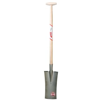 GRONDWERKERSPADE MET GEBOGEN SNEDE - MET HOUTEN T-STEEL (5 PER OVERDOOS)