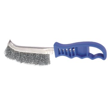 ZINC COATED STEEL WIRE BRUSH - PLASTIC HANDLE - 038080