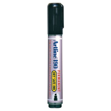 PERMANENT MARKER DRY SAFE 190 ZWART (BLISTER) (12 PER OVERDOOS)