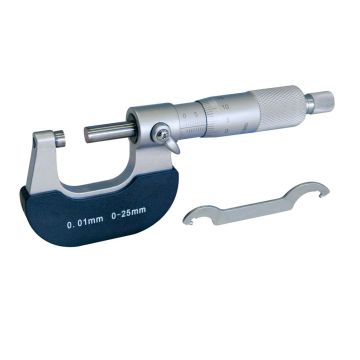 MICROMETER IN STAAL 0-25MM DIN 863 , 0,01 MM (2 PER OVERDOOS)