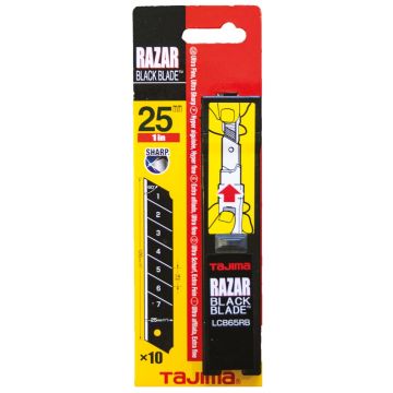 AFBREEKMESSEN 25 X 0,7 MM RAZAR BLACK BLADE - PER 10 ST (10 PER OVERDOOS)