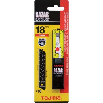 AFBREEKMESSEN 9 X 0,5 MM RAZAR BLACK BLADE , PER 10 ST. (10 PER OVERDOOS)