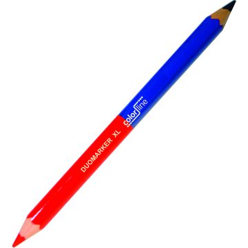 DUO MARKER "TYPE PRO 400 XL" 50% ROOD / 50% BLAUW - Ø 12 MM X 17,5 CM - PER STUK (- PER OVERDOOS)