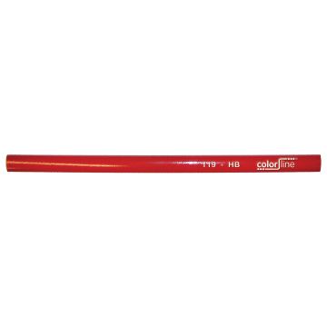 SCHRIJNWERKERSPOTLOOD "TYPE 119", OVALE VORM, ROOD GELAKT - 24 CM - PER ST (- PER OVERDOOS)