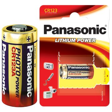 BATTERIJ PANASONIC "LITHIUM POWER"- TYPE CR-123 (10 PER OVERDOOS)