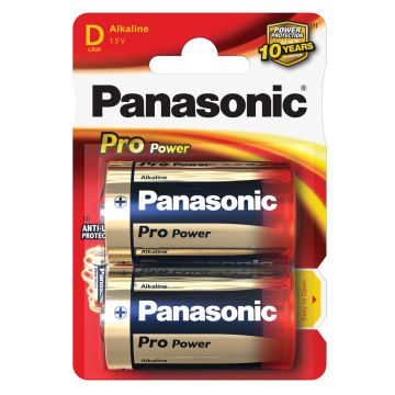 BATTERIJ PANASONIC "PRO POWER"- TYPE D (12 PER OVERDOOS)