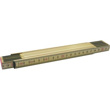 PLOOIMETER HOUT 2 M X 17 MM NATUUR - TYPE PRO 9000