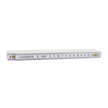 PLOOIMETER UIT KUNSTSTOF 2 M X 16 MM - WIT - FIBER