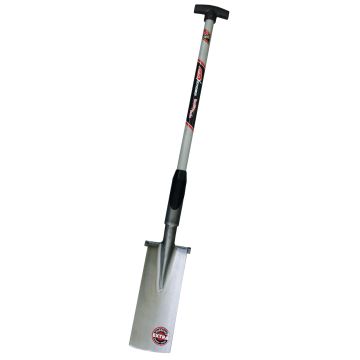 PLANT- EN GRONDWERKERSSPADE MET GELASTE VOETIJZERS - MET T-GLASVEZELSTEEL TYPE “F8100” (2 PER OVERDOOS)