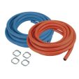 SET OF 2 X 4M OX & AD HOSES (Ø6.3MM) + HOSE CLIPS - 039094