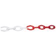 KUNSTSTOFSIGNALISATIEKETTING - ∅ 7,5 MM X 25 M - ROOD/WIT (4 PER OVERDOOS)