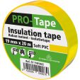 ISOLATIETAPE 19 MM X 20M X 0,15MM, VDE / GEEL (- PER OVERDOOS)