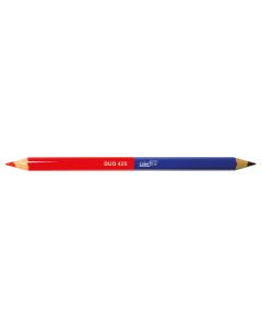 DUO MARKER "DUO 425" 50% ROOD / 50% BLAUW - Ø 10 MM X 17,5 CM - PER STUK