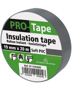 ISOLATIETAPE 19 MM X 20M X 0,15MM, VDE / GRIJS (40 PER OVERDOOS)