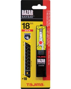 AFBREEKMESSEN 9 X 0,5 MM RAZAR BLACK BLADE , PER 10 ST. (10 PER OVERDOOS)