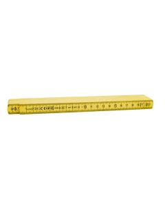 PLOOIMETER UIT KUNSTSTOF 2 M X 16 MM - GEEL - FIBER (10 PER OVERDOOS)