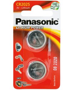 BATTERIJ PANASONIC "LITHIUM POWER" KNOOPCELBATTERIJEN - TYPE CR-2025 (12 PER OVERDOOS)